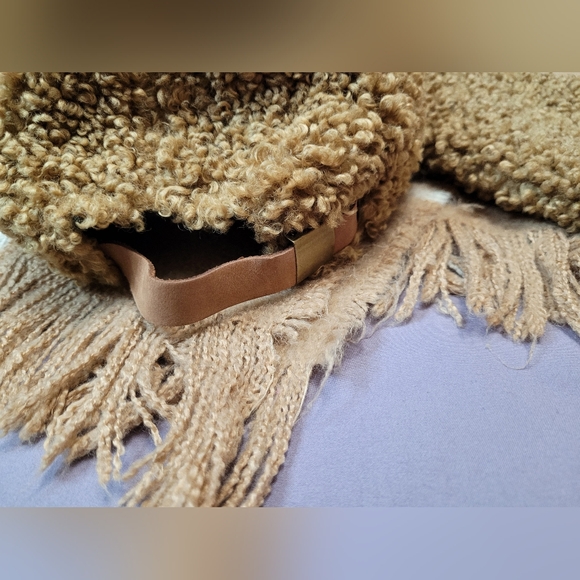 Love & Lore Cozy Tan Scarf With Teddy Bear Core Style Brown Hat and Mittens Set - Picture 5 of 16